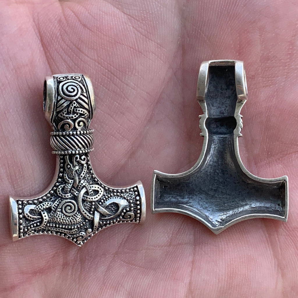 Hollow Back Mjölnir - Sterling Silver