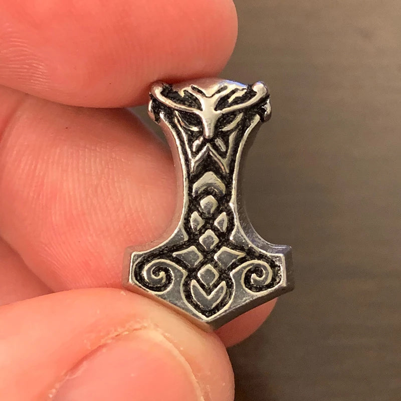 Mjolnir Beard Bead - Pewter