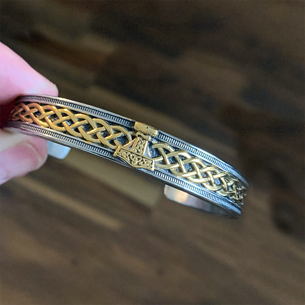 Mjolnir Bracelet - Silver & Gold Stainless Steel
