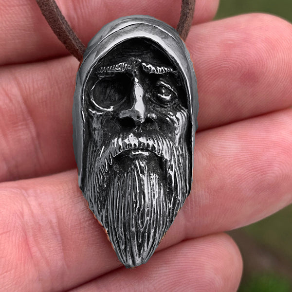 Odin Face Pendant - Bronze or Sterling Silver