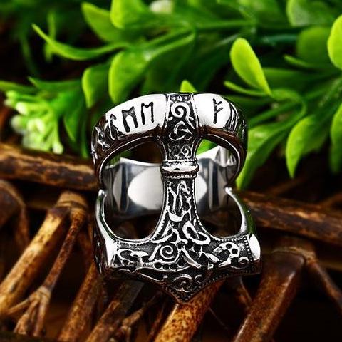 Thor's Hammer Ring - Stainless Steel