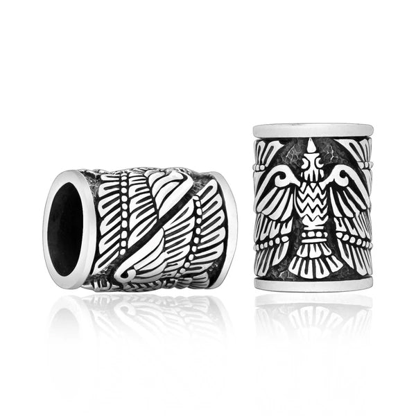 Raven Beard Bead - Sterling Silver