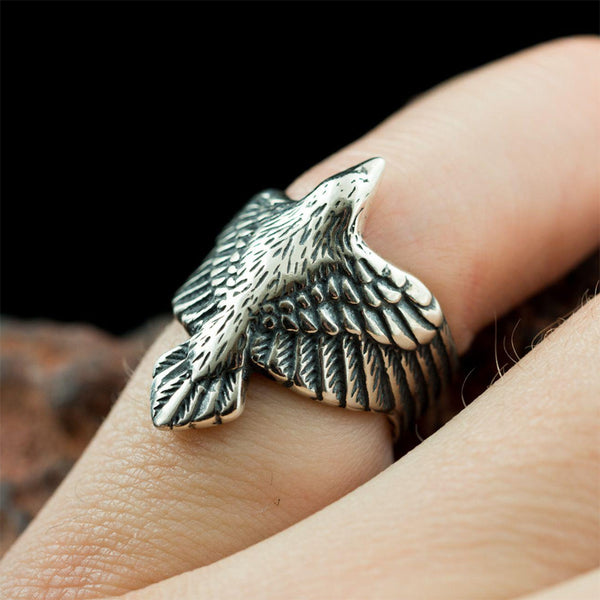 Sterling Silver Raven Ring