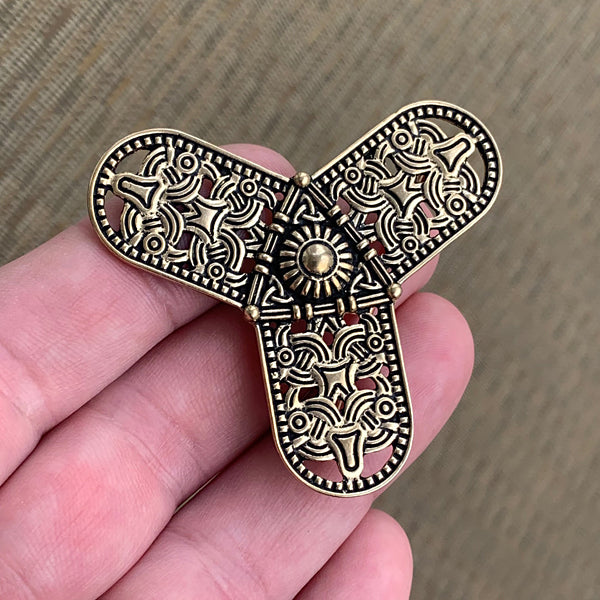 Ravens Trefoil Brooch - Bronze