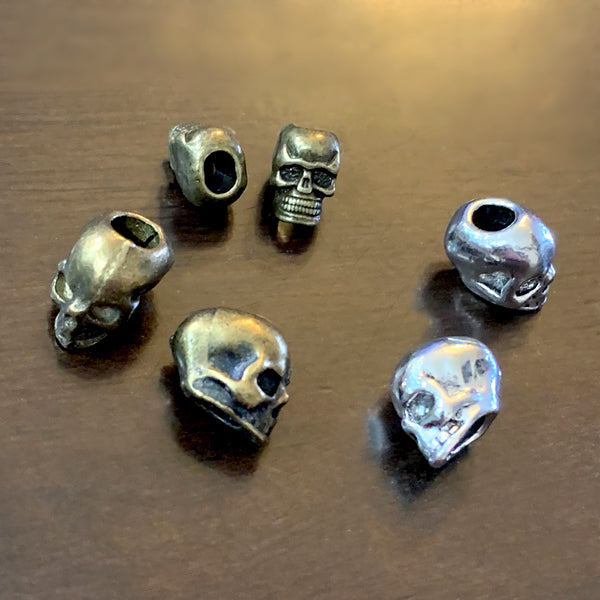 Pair of Human Skull Beard Beads