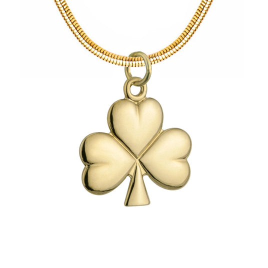 14K Gold Plated Three Four Leaf Clover Necklace Sterling Silver | JewelryEva
