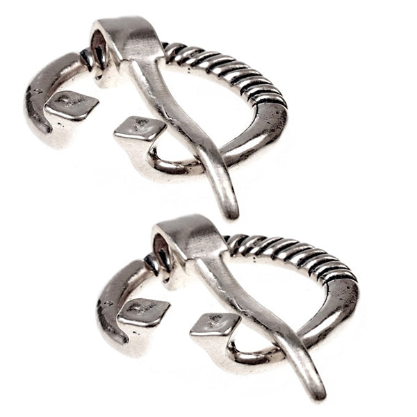 Small Leg Wrap Pins - Silver