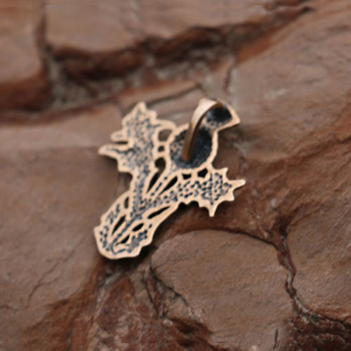 Small Scottish Thistle Necklace - Bronze