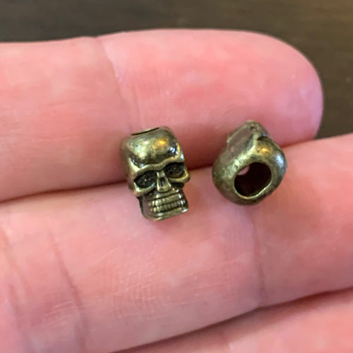 Pair of Human Skull Beard Beads