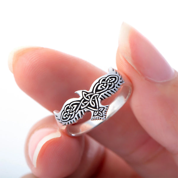 Women's Raven Ring - Sterling Silver