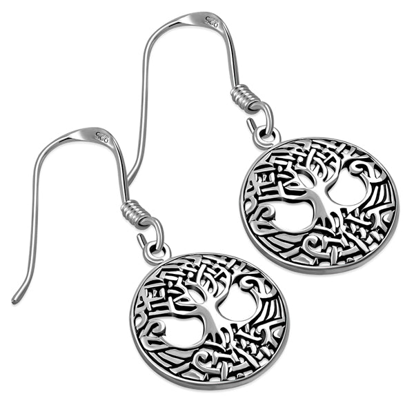 Sterling Silver Yggdrasil Earrings