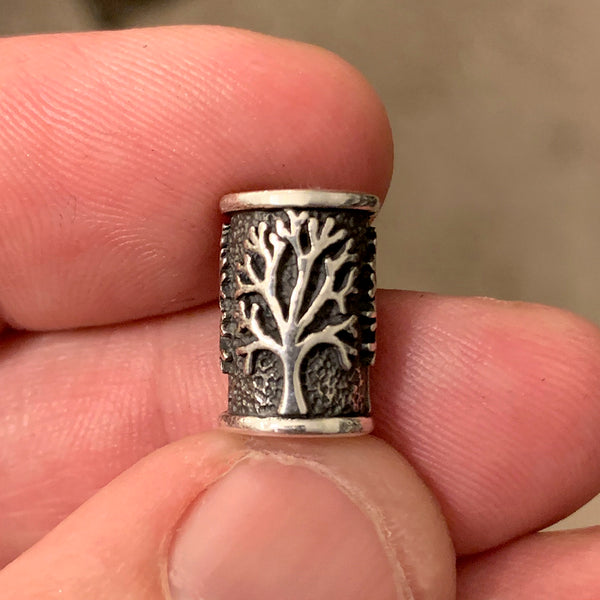 Tree of Life Beard Bead - Sterling Silver