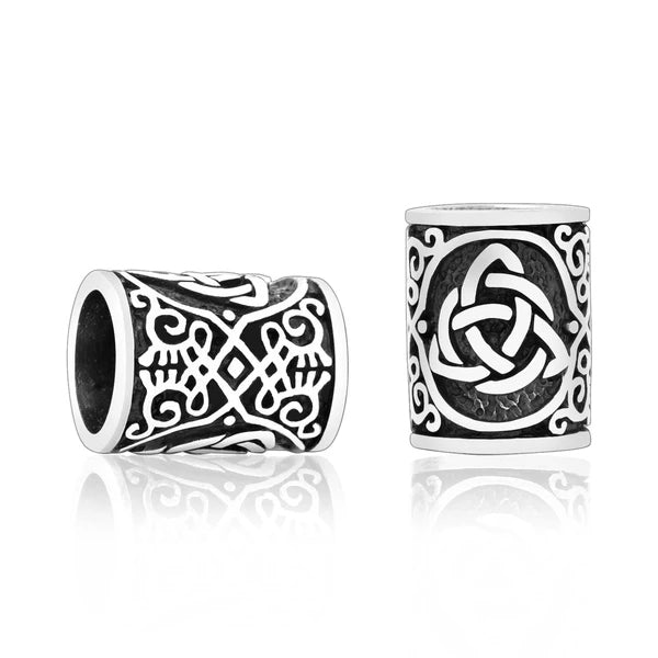 Triquetra Beard Bead - Bronze or Sterling Silver