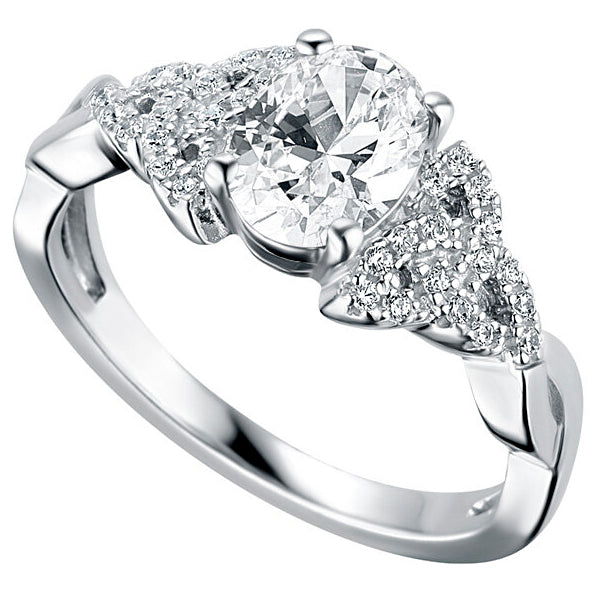 Triquetra Ring - Sterling Silver with Birth Stone