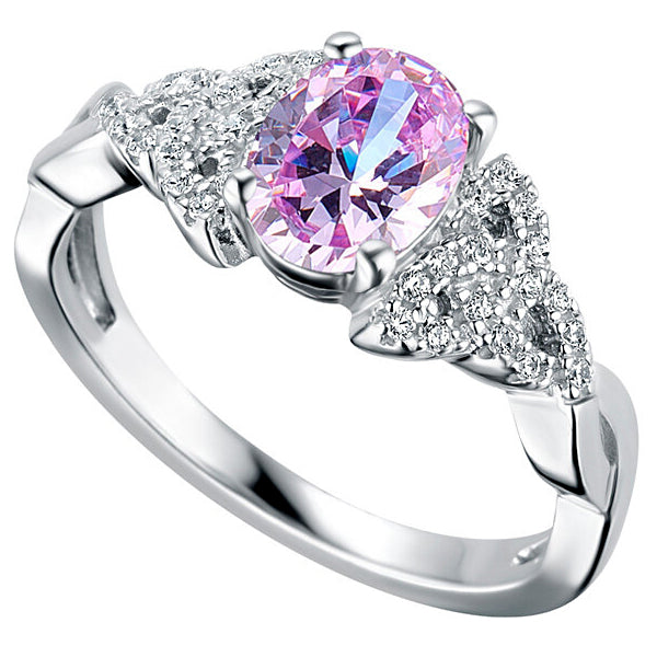 Triquetra Ring - Sterling Silver with Birth Stone