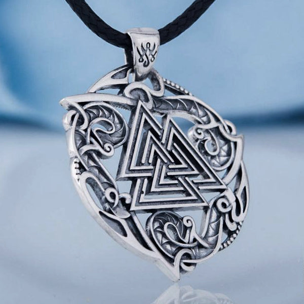 Valknut Amulet - Sterling Silver