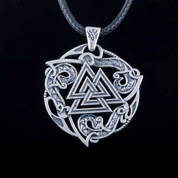 Valknut Amulet - Sterling Silver