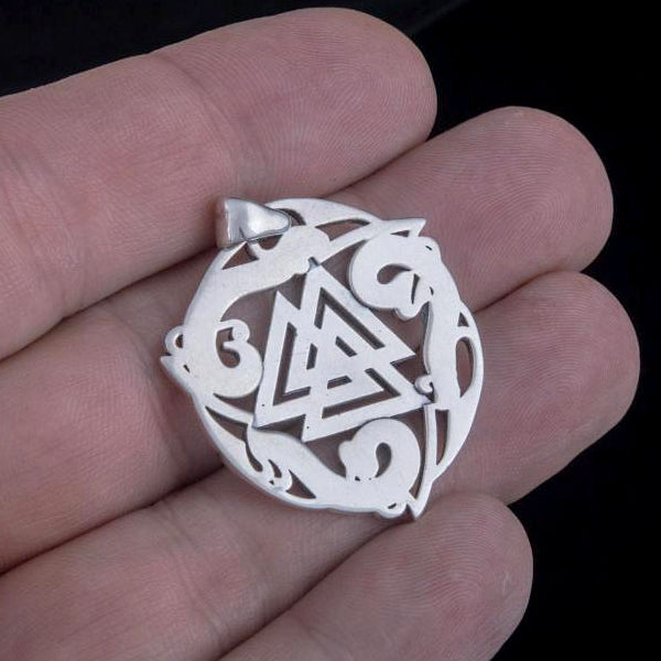 Valknut Amulet - Sterling Silver