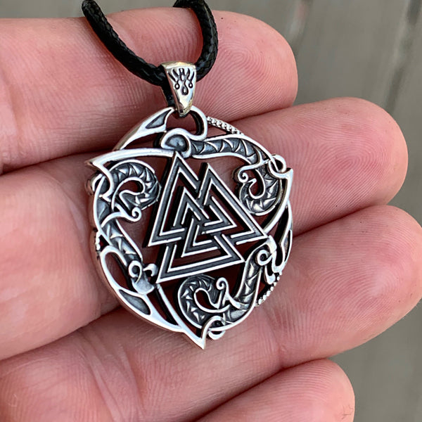 Valknut Amulet - Sterling Silver