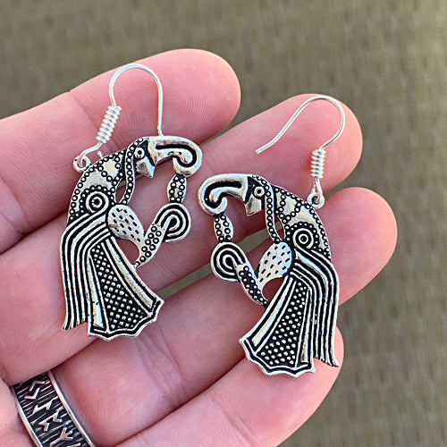 Vikingenes 925 Silver Fly Earrings|Fantastic Punk Insect Earrings|Vintage  Silver Black Animal Jewelry|Hypoallergenic Pierced Earrings|Halloween  Gothic
