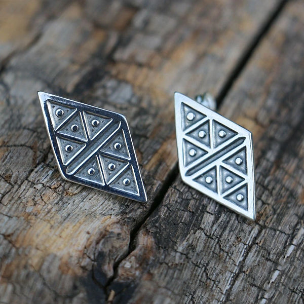 Viking Inspired Earrings - Sterling Silver