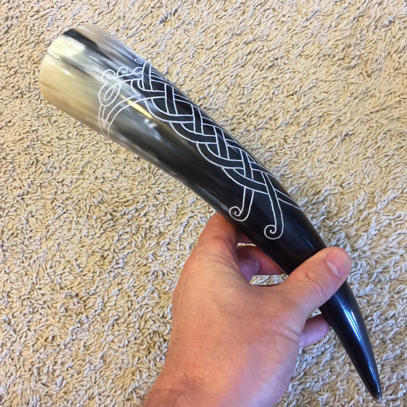 Viking Ravens Drinking Horn
