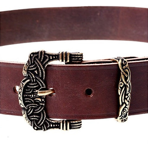 Wide Gokstad Belt Replica - Leather