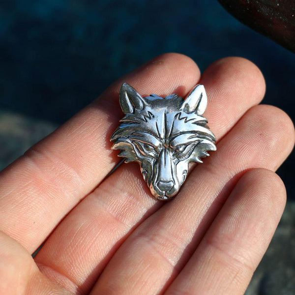Wolf Pendant Sterling Silver Fenrir Necklace Norse Wolf Jewelry