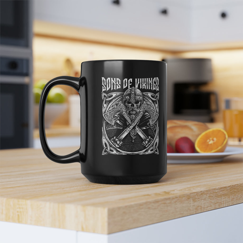 Skull and Axes Coffee Mug