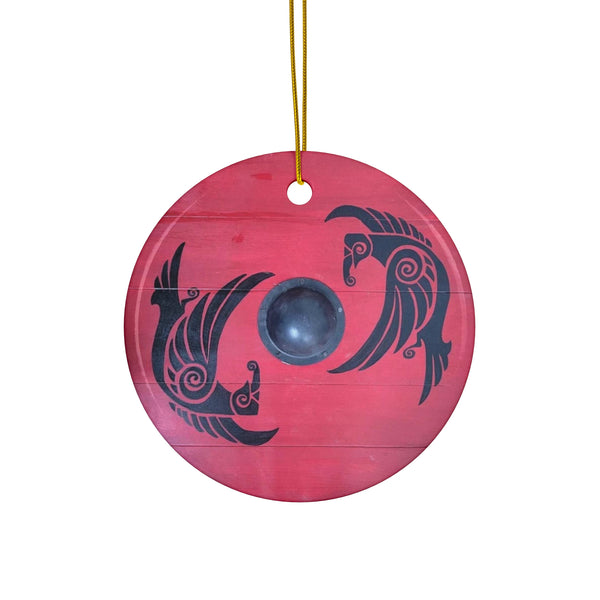 Viking Shield - Ceramic Yule Ornament