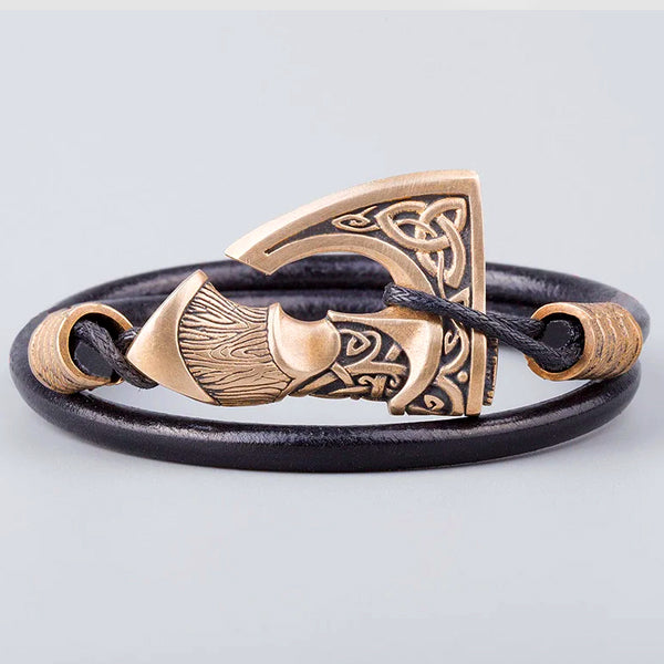 Viking Axe and Leather Bracelet