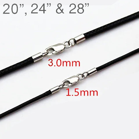 
  
	
    
	
    Black Cord (1.5mm or 3mm)
