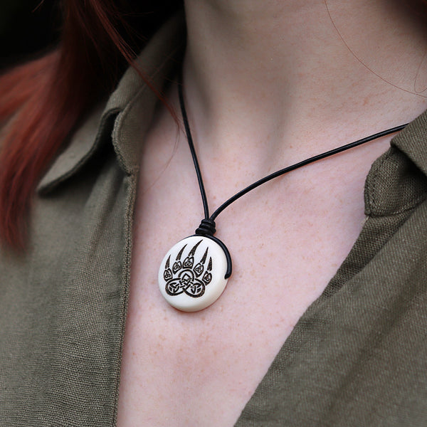 Handmade Berserker Necklace - Bone