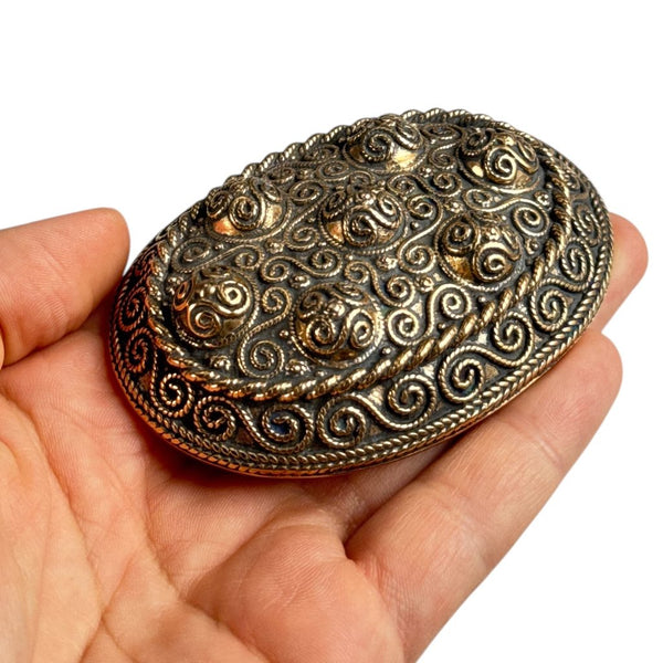 Hedeby Bronze Viking Turtle Brooch Pair
