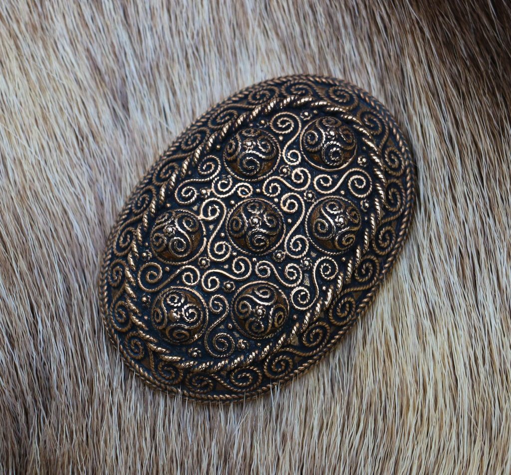 Hedeby Bronze Viking Turtle Brooch Pair