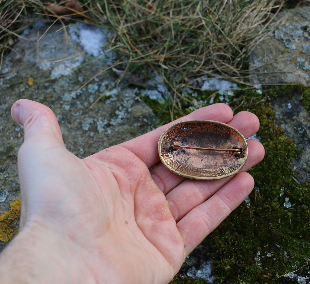Bronze Viking Turtle Brooch Pair