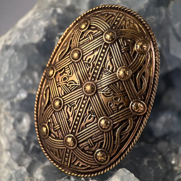 Bronze Viking Turtle Brooch Pair