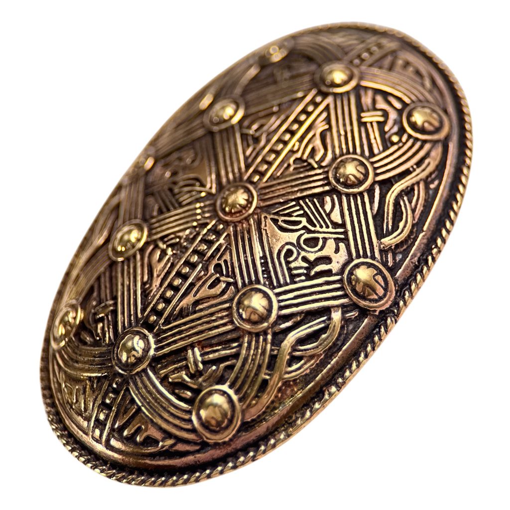 Bronze Viking Turtle Brooch Pair