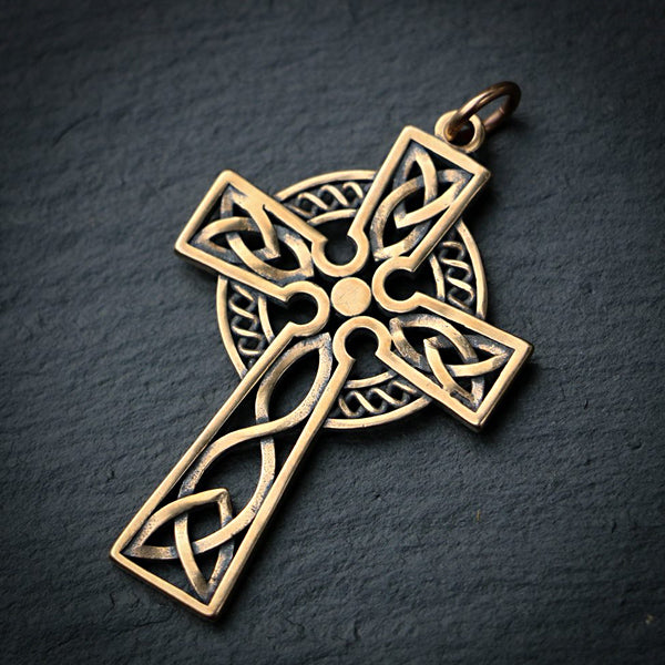 Celtic Cross Necklace - Bronze