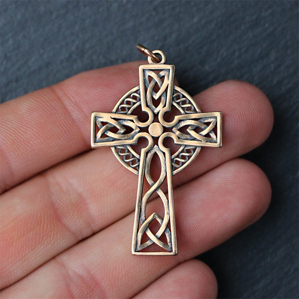Celtic Cross Necklace - Bronze