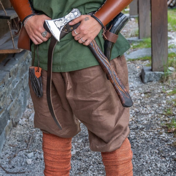 Brown Viking High Breeches - Linen | Medieval Trousers / Pants – Sons ...