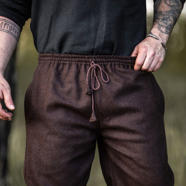 Brown Viking Trousers / Pants Wool Medieval Pants Sons of Vikings