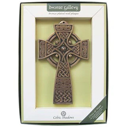 Celtic Cross Wall Plaque - Bronze