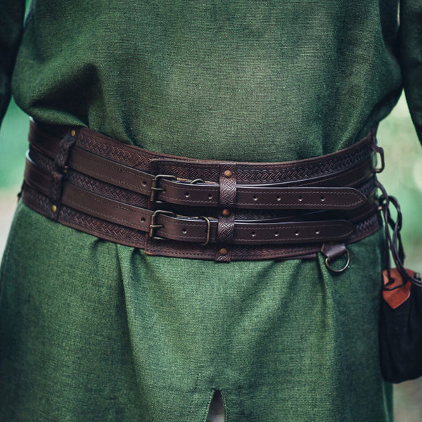 Dark Brown Extra Wide Medieval Belt