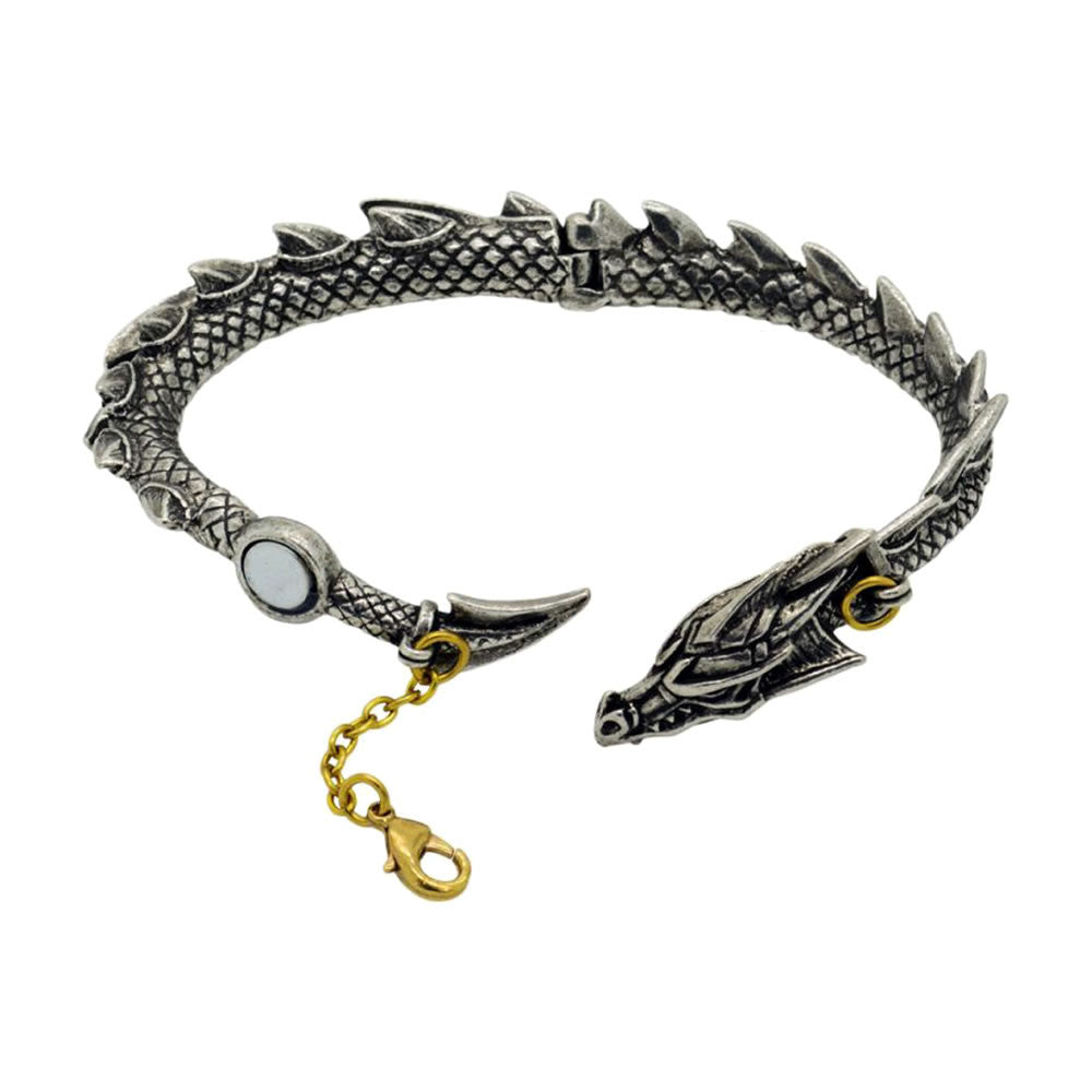 Dragon Cuff Bracelet – Antiqued English Pewter