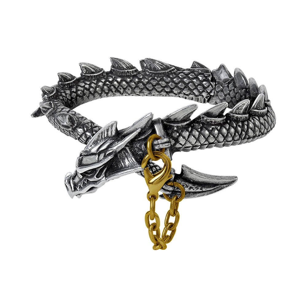 Dragon Cuff Bracelet – Antiqued English Pewter