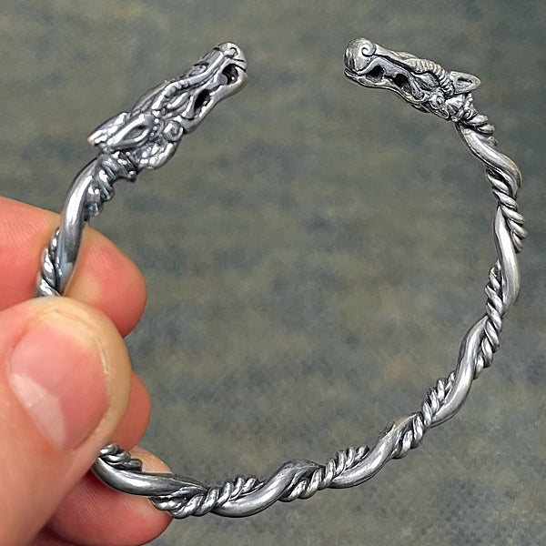 Twisted Fenrir Bracelet - Sterling Silver