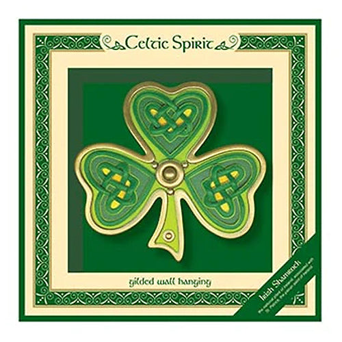 Irish Shamrock Wall Plaque - Gilded