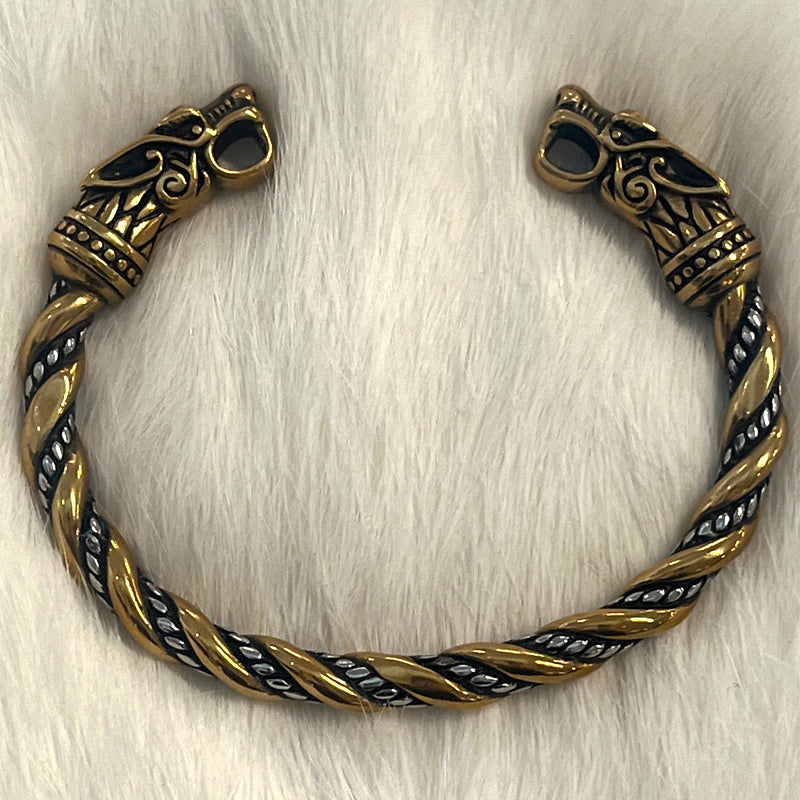 2-Color Wolf Bracelet - Stainless Steel