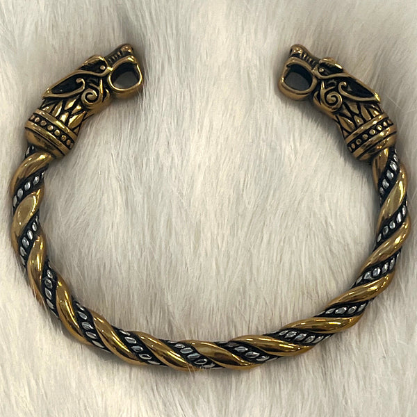 2-Color Wolf Bracelet - Stainless Steel